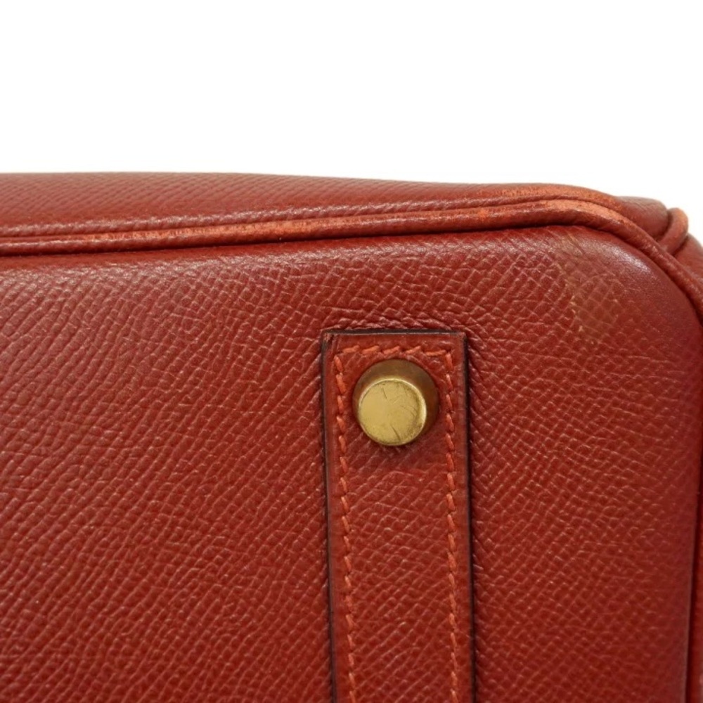 Authentic HERMES BIRKIN 35 Courchevel Rouge H burgundy leather bag - Picture 9 of 15